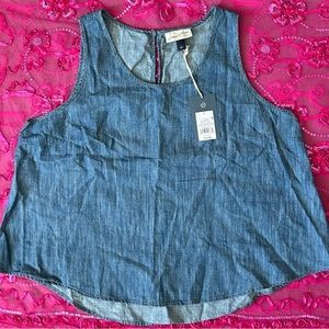 NWT thin denim tank top